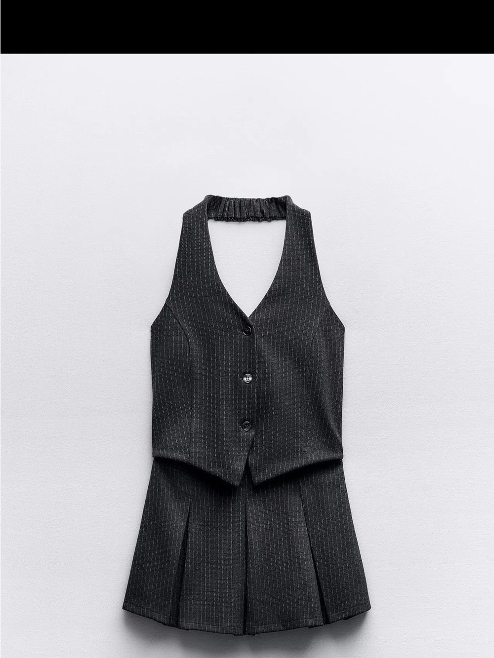 Zara Black Pinstripe Mini Dress